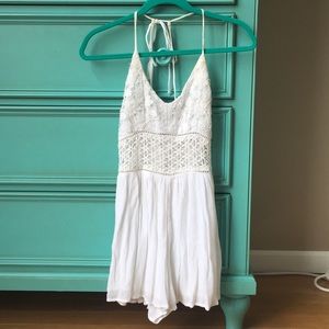 A&F White Lace Romper
